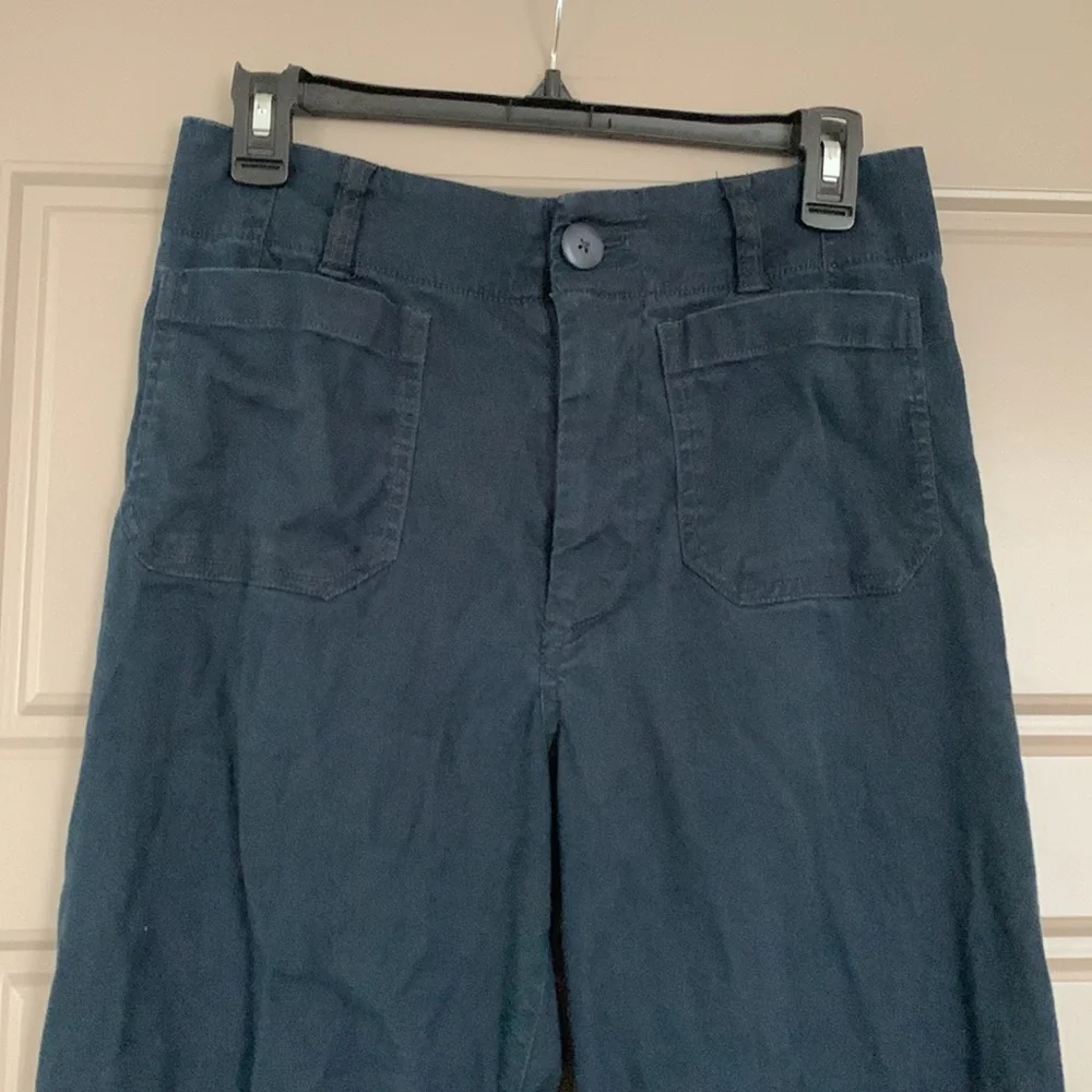 MAEVE CROPPED LINEN FLARE PANT “THE COLETTE” WIDE LEG ANTHROPOLOGIE 4_3